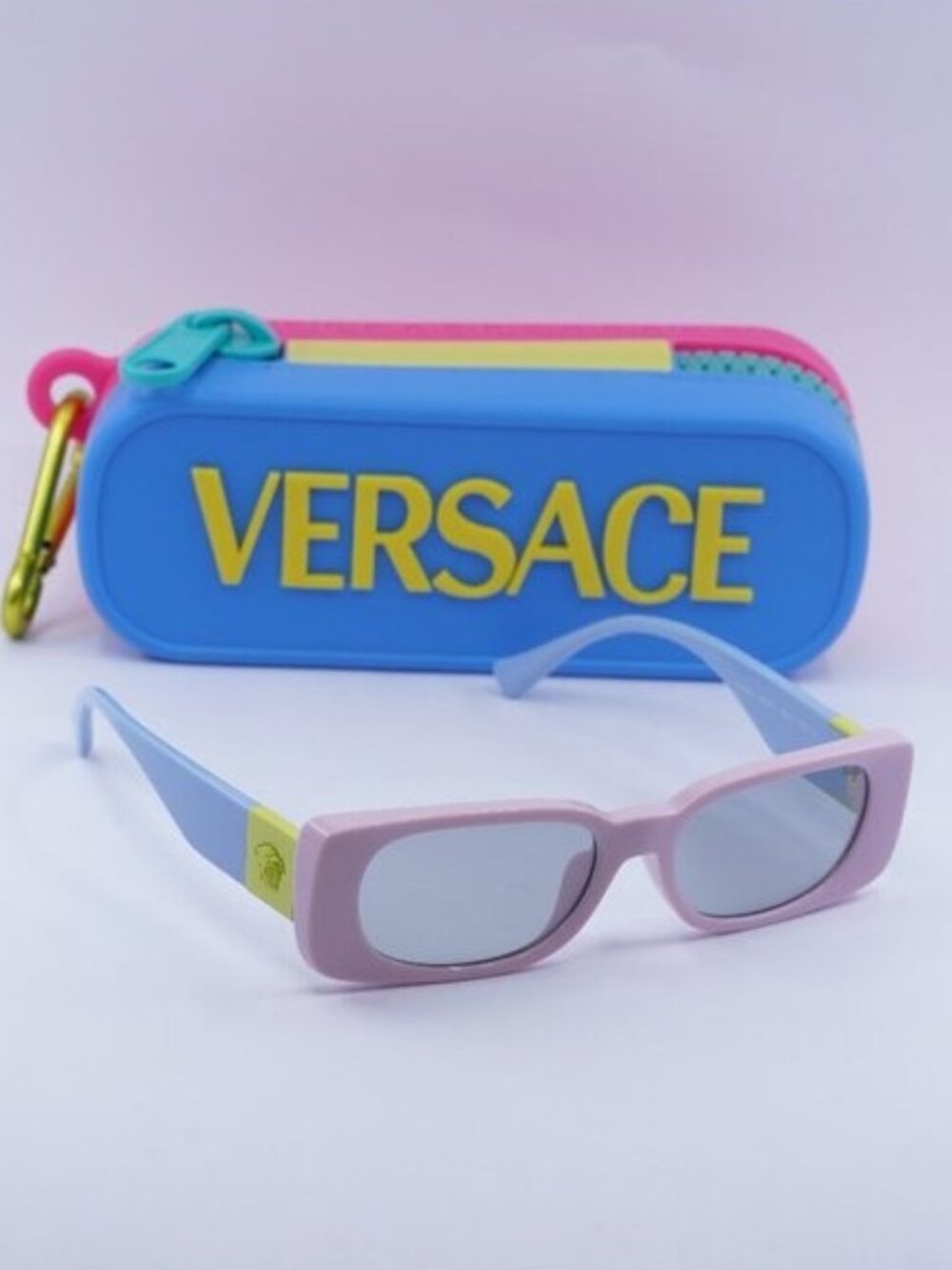 Versace Kids VK4003U 5440CV Rectangle Sunglasses - Pink/Blue/Light Grey